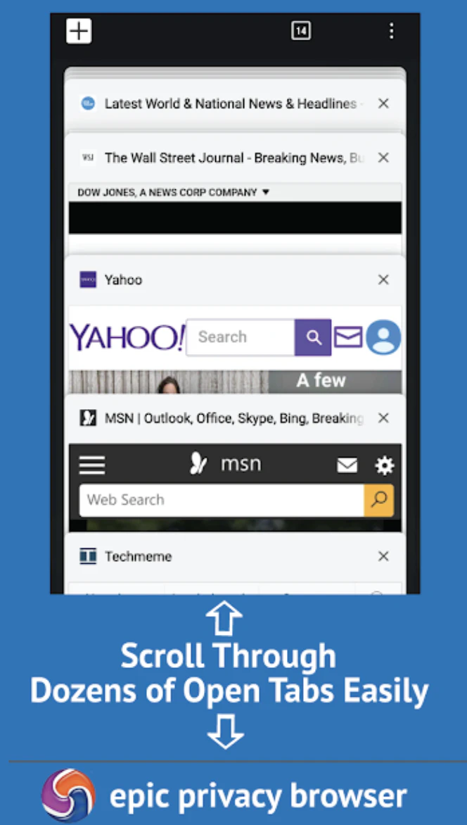screenshot of Epic Privacy Browser